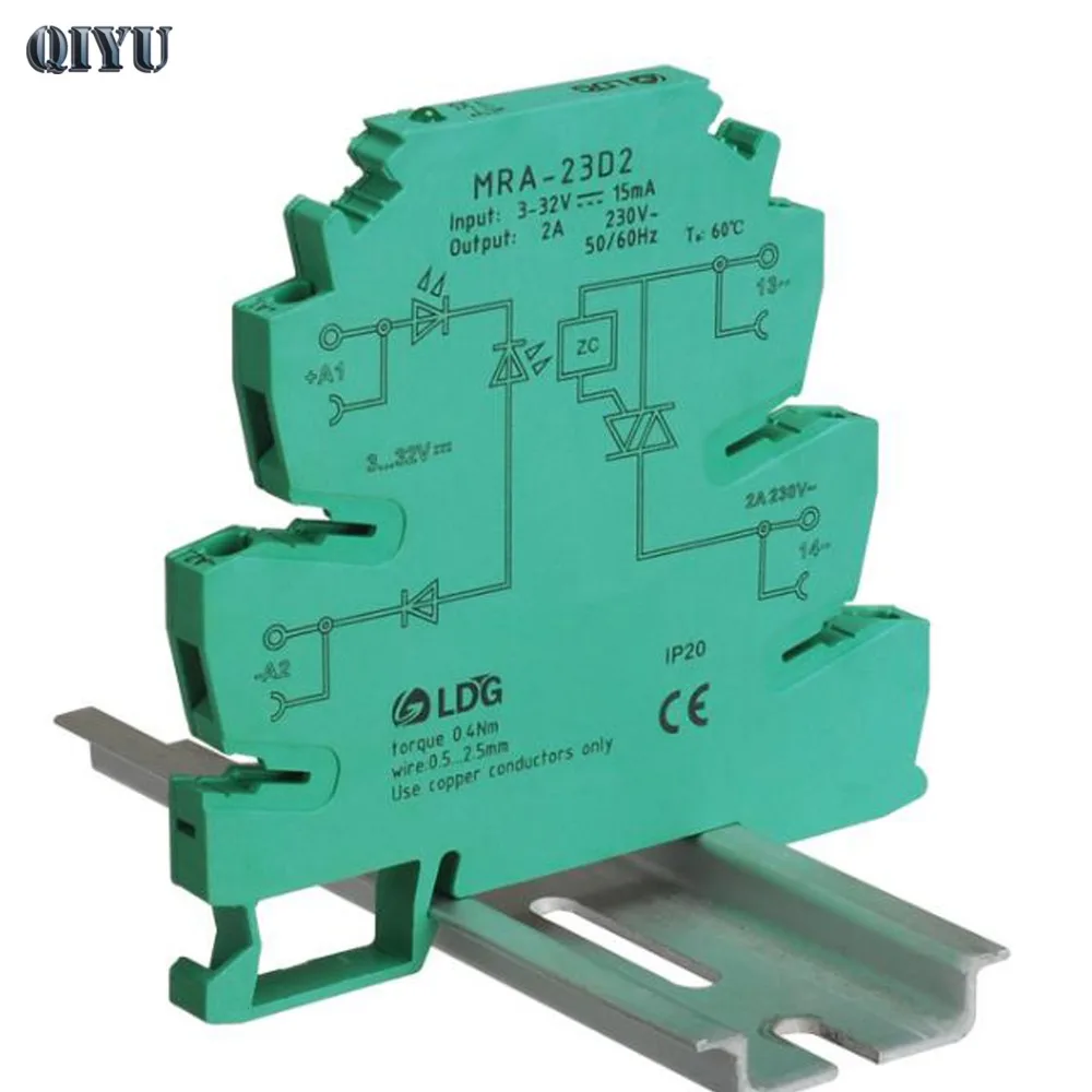 

10 pcs MRA-23D2 Solid State Relay Module 2A DC Control AC 24V Ultra-thin Port Relay 220V Small