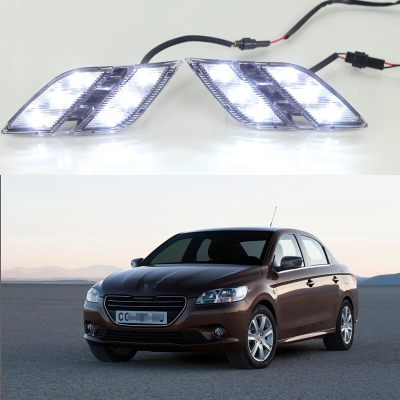 1 Set High Quality Daytime Running Light DRL For Peugeot 301 2014 2015