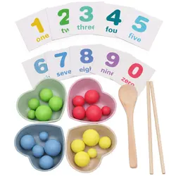 Детские математические игрушки Ранние Обучающие деревянные игрушки для детей Монтессори клип бусы многофункциональная обучающая игрушка