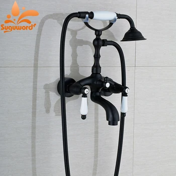 

High-grade Bathroom Shower Mixer Faucet Ceramic Handles & Ceramic Handshower ORB