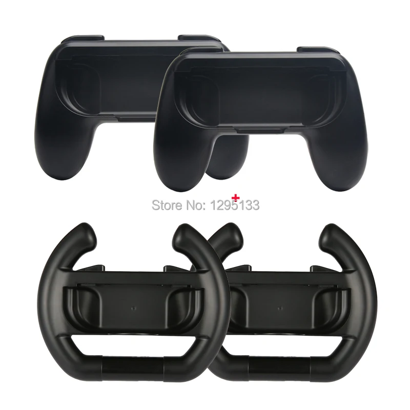For Nintend Switch Joycon Left Right Comfort Hand Grips Holder + Steering Racking Wheels for Nitendo Switch Joy-Con (8)