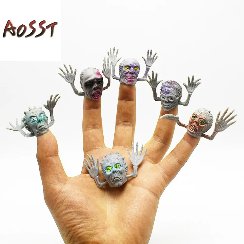 

6pcs Novelty Weird and Environment-friendly PVC Grey Devil Fingers Even Mini Finger Toys Can Be Fitted with Toy Finger Puppet
