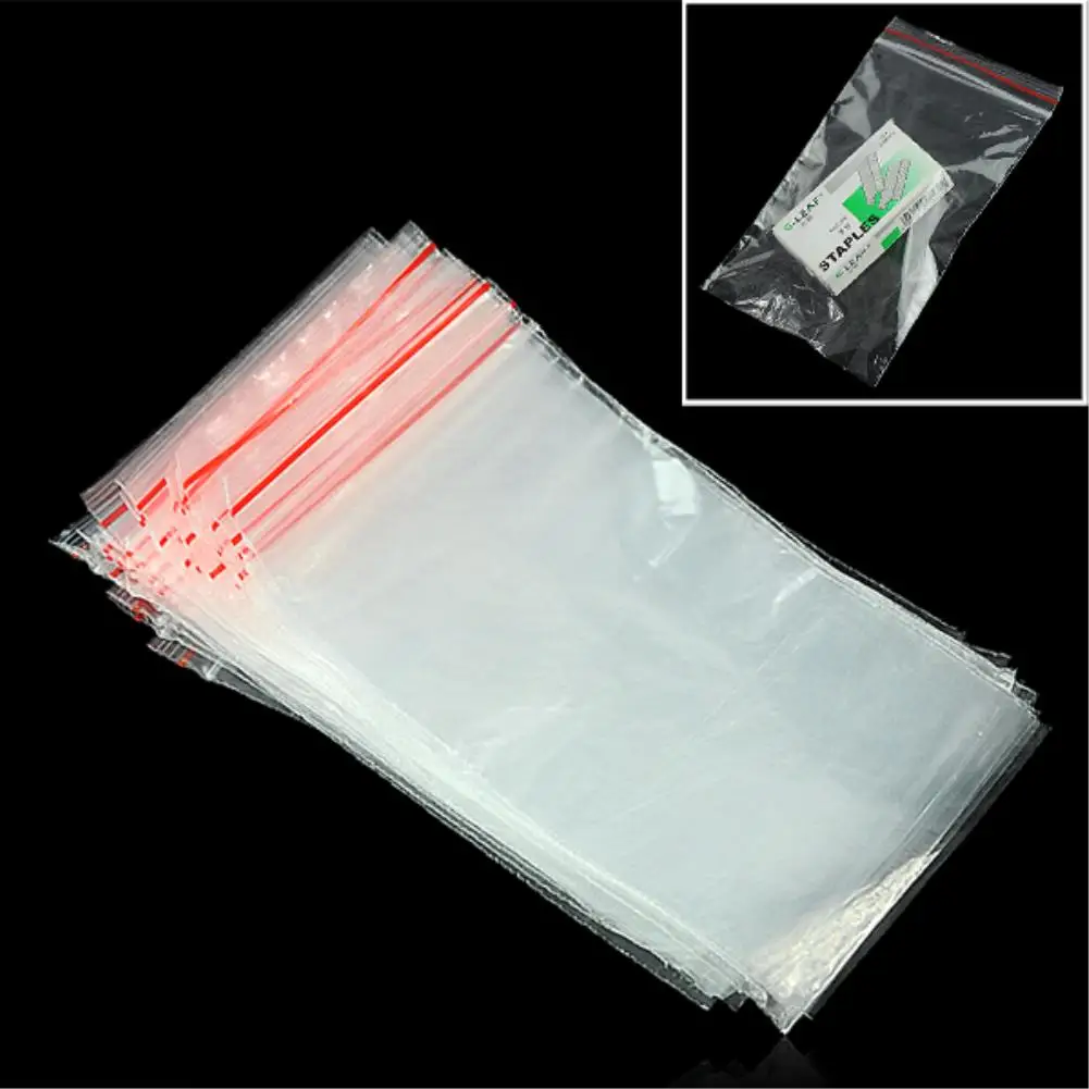 100 Poly Clear Storage Reclosable Plastic Zipper Bags 2.7/" x 3.9/"/_7 x 10cm