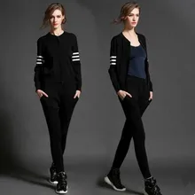2016 New Hoodies Women Casual Sweatshirt Fashion Knitted O-neck Tracksuit Moletom Feminino Women’s Clothing Two Piece Set