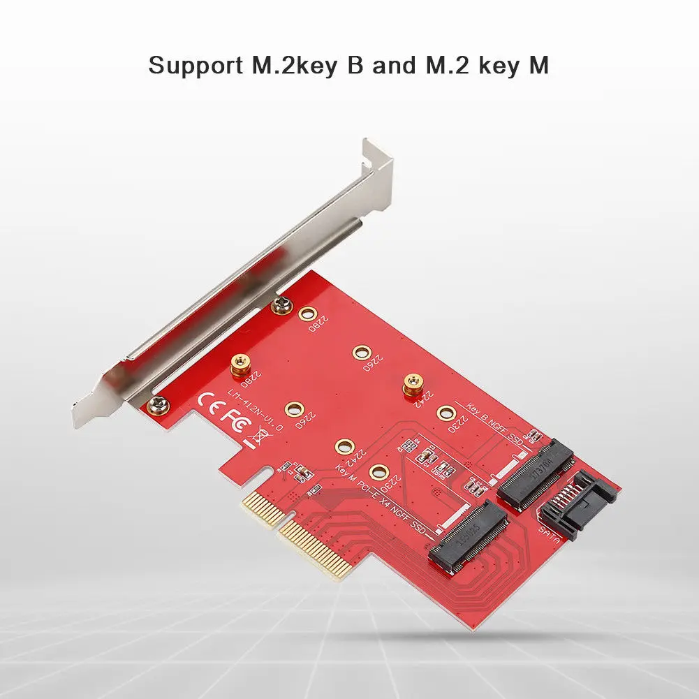 Компьютерная шина Pci-E X4 для M.2 Ngff M/B Ключ Ssd переходник sata карты для настольных ПК