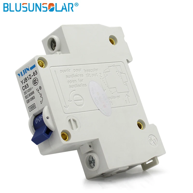 1 шт. 1P 63A DC125V DC цепи автоматический воздушный выключатель питания MCB для DC Солнечной PV системы DL0222