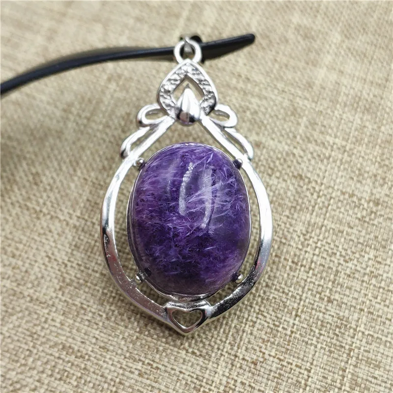 Natural Purple Charoite Pendant (2)