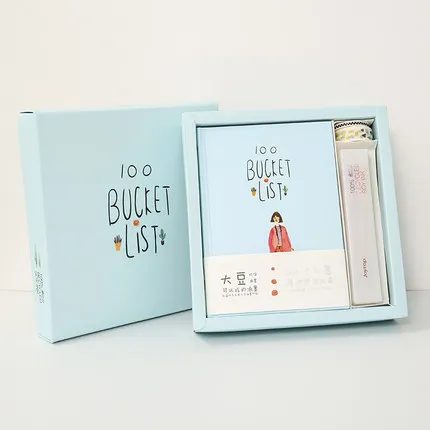 Корейский кавайный милый школьный офисный блокнот для девочек, красочный ежедневник в коробке, стационарный ежедневник, органайзер, планировщик, A5 - Цвет: C