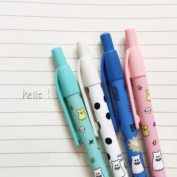 G47 4X Cute Kawaii Little Ghost Mechanical Pencil School Office Supply Student Stationery Kid Gift Press Automatic Pencil
