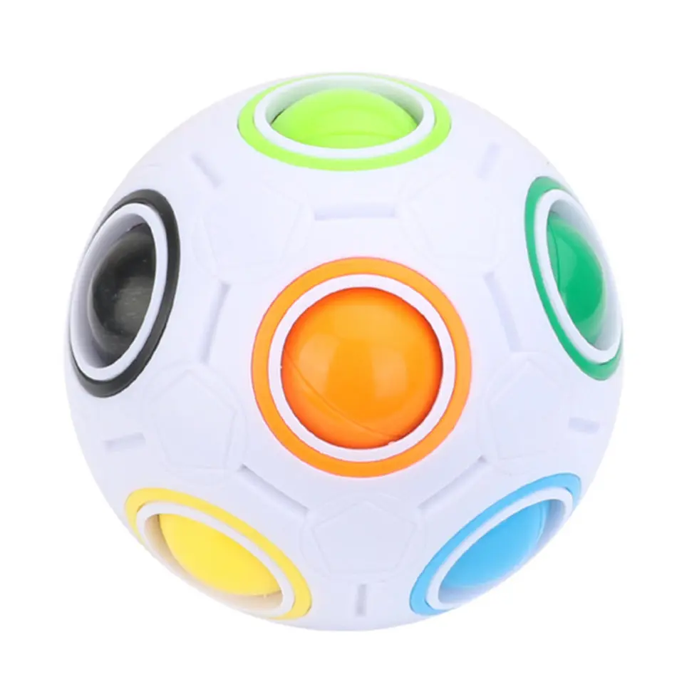 

Magic Rainbow Ball Cube Effectively Help You To Get Trouble Small Emotions Football Fidget Cube Puzzle Toys For Children Kids