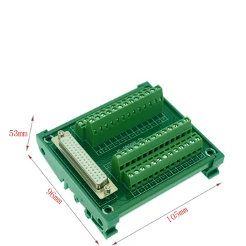 

DB50 Female DIN Rail Mount Interface Module, DB50 female Breakout Board, DB50 female to screw terminal block