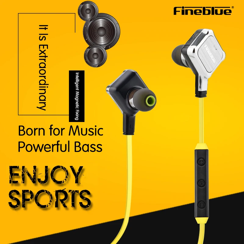 Fineblue FA-90 Bluetooth V4.1 наушники беспроводные Спортивные гарнитура магнитные с