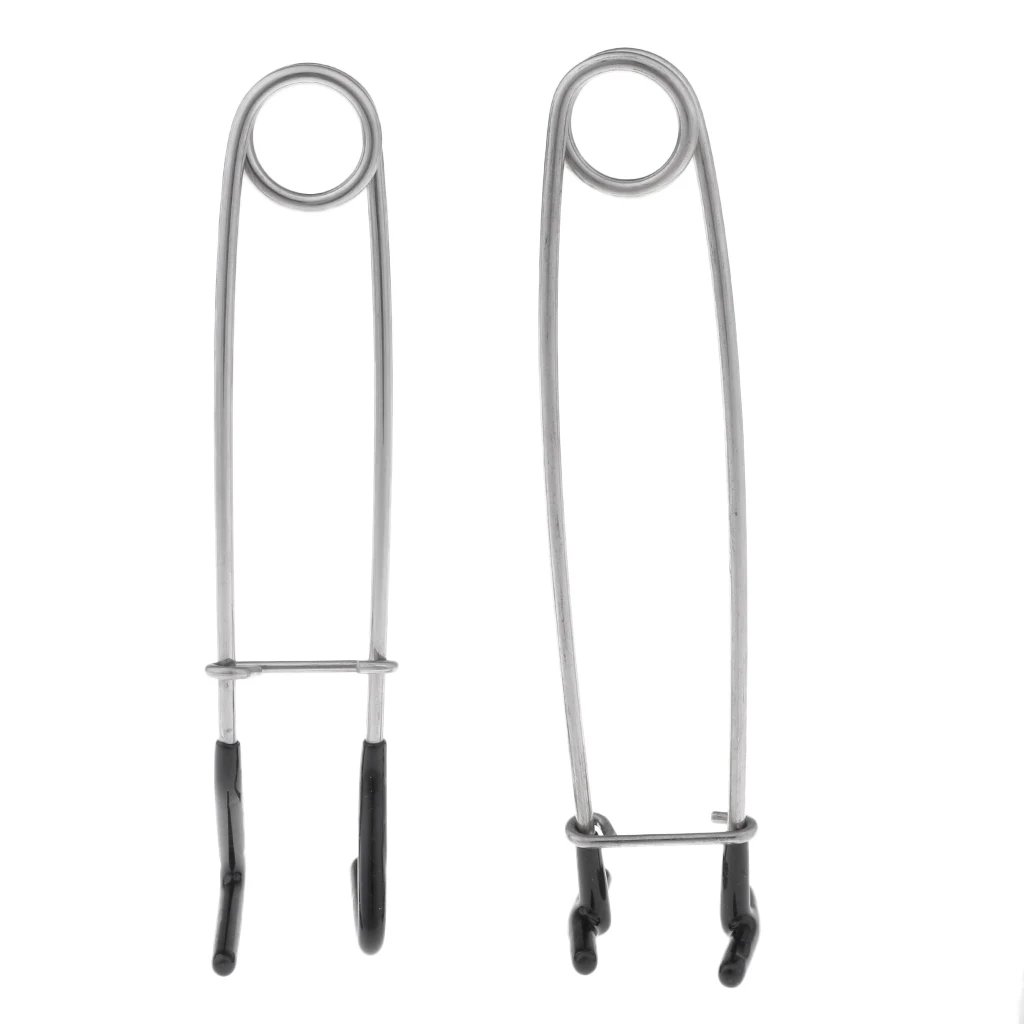 2 Pieces Fish Mouth Opener Fishing Bait Picking Hook Tool Frog Opening Mouth Gear Jaw Spreader Lock Hook Remover