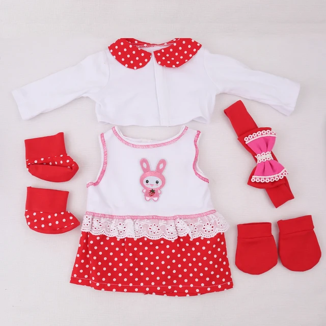 Doll Outfit Red Reborn Baby Clothes Infant Newborn Baby Beautiful