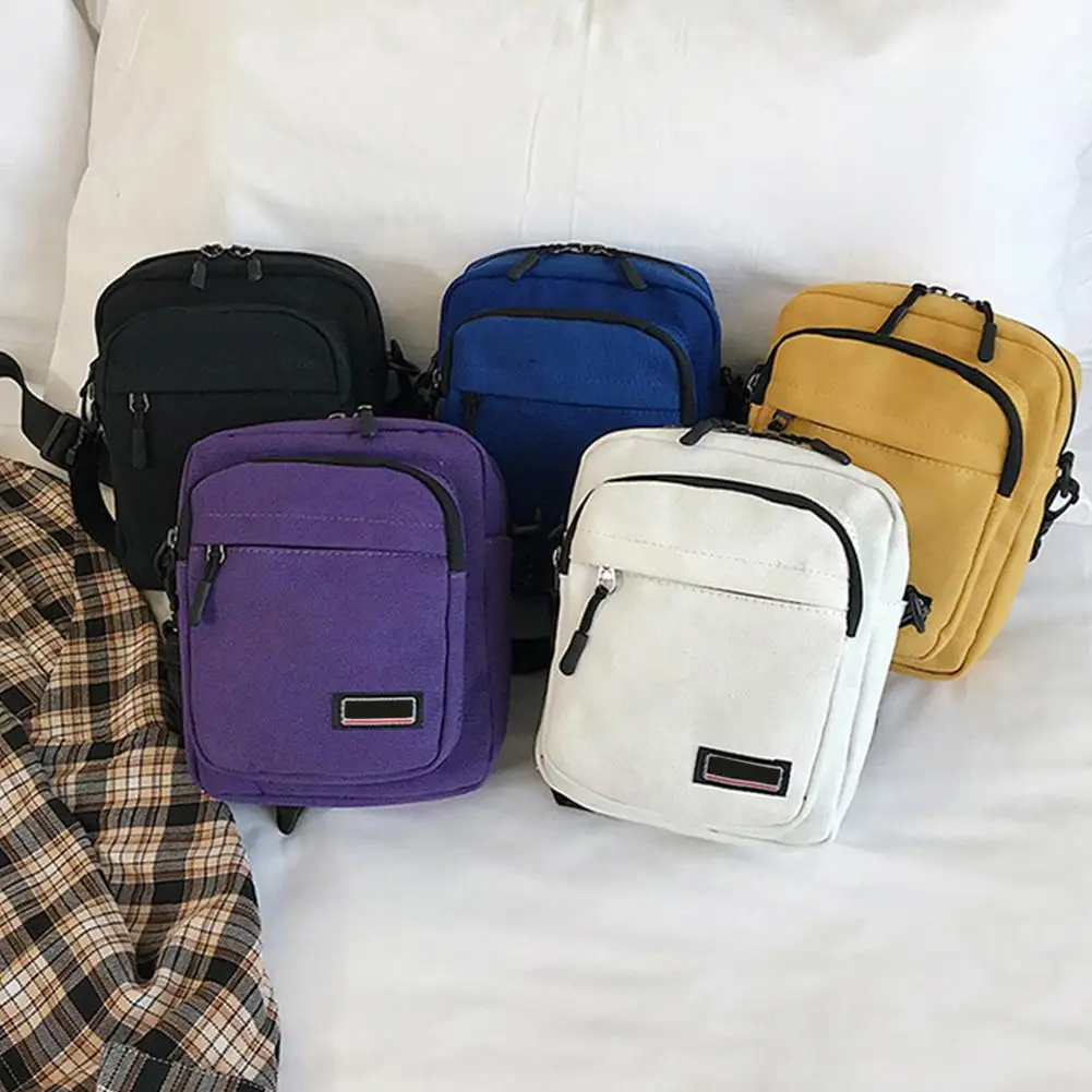 

Portable Casual Women Zip Crossbody Shoulder Messenger Bag Student Storage Pouch