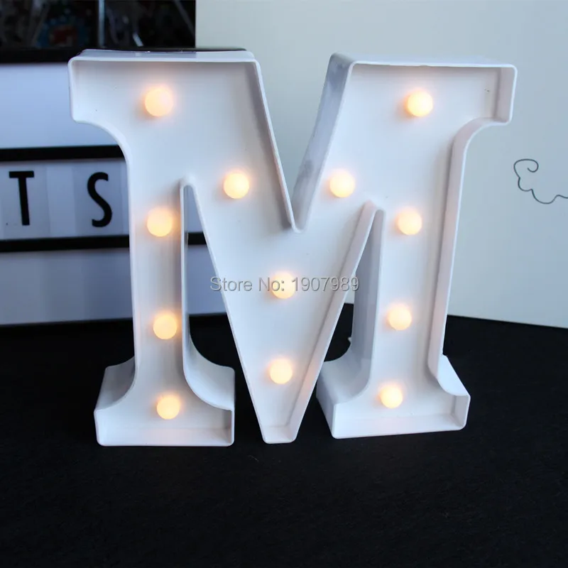 9inch white plastic led marquee letter light sign light light up marquee lighted letter