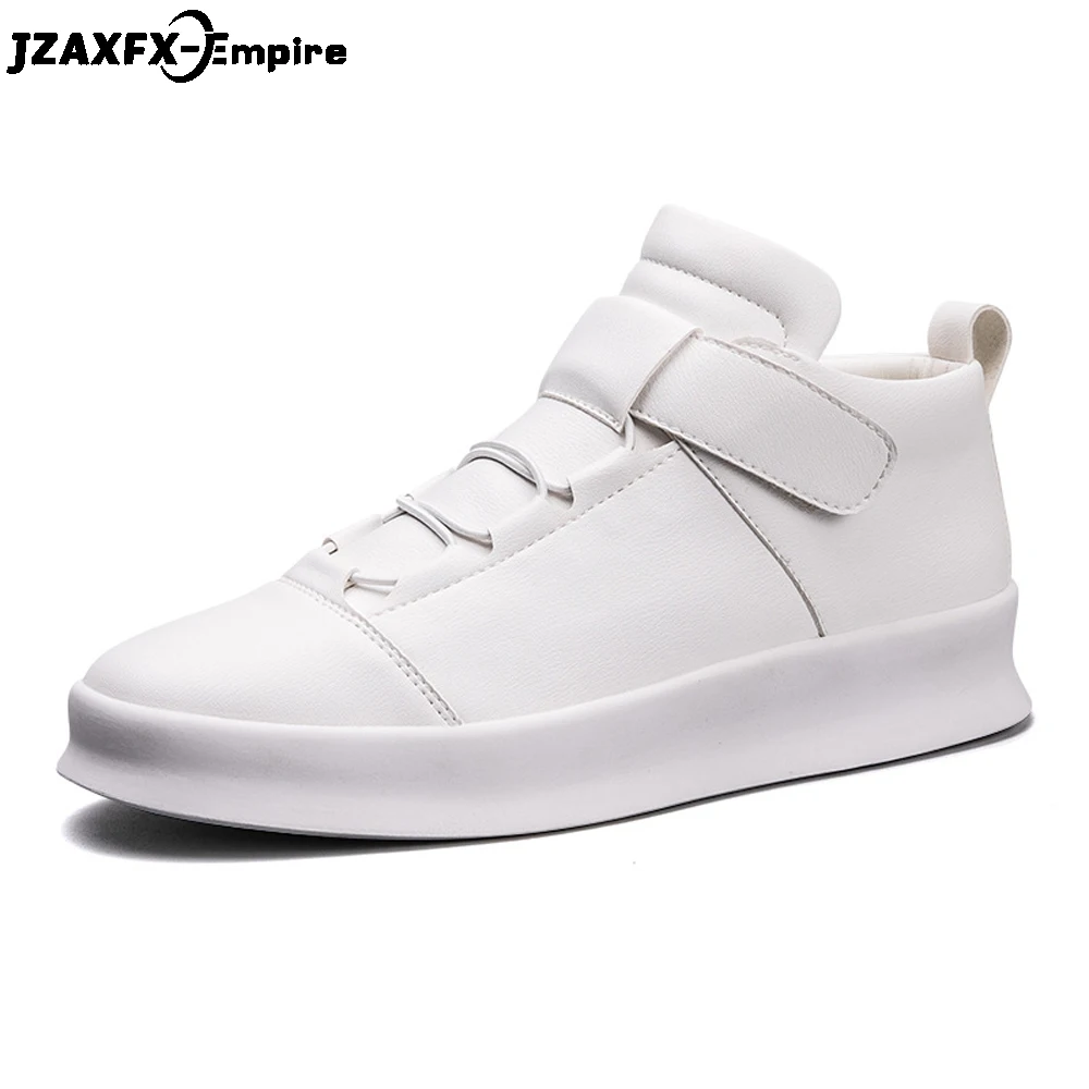 

New Men Casual Shoes Hook& Loop Design Solid Color Flat Top Quality zapatillas hombre tenis masculino adulto Male Sneaker