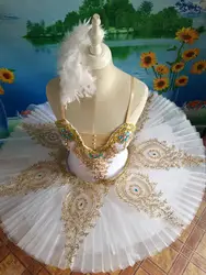 Балетная пачка детская белая Лебединое озеро Профессиональный балетная пачка танцевальная одежда для девочек танцевальный костюм для