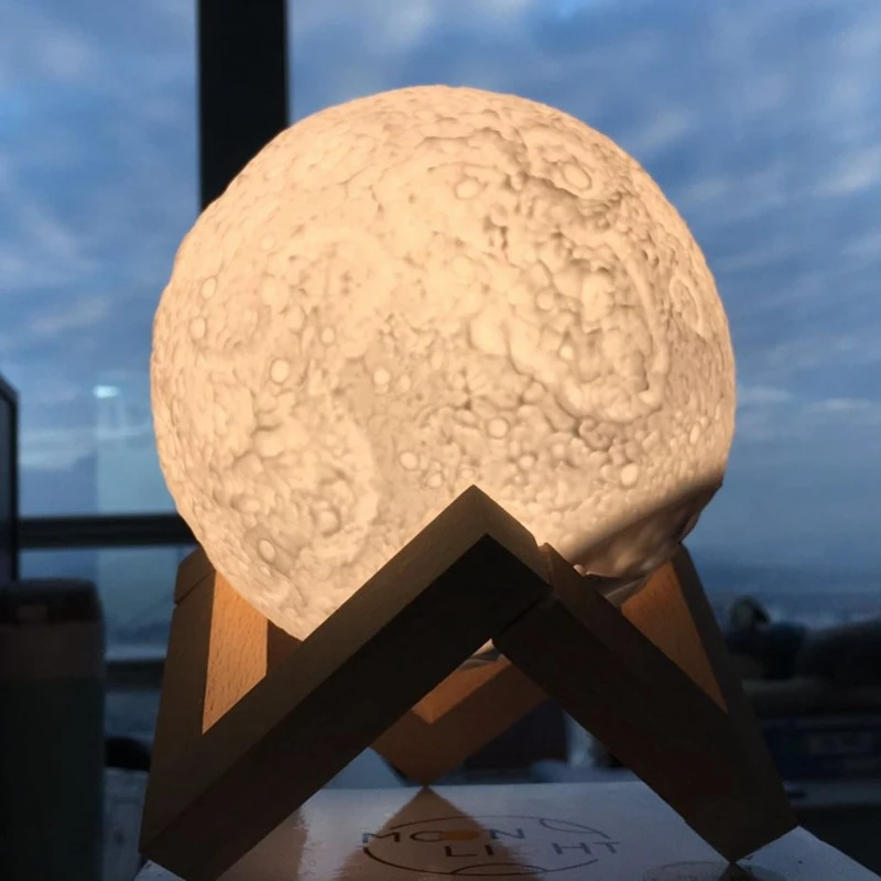 Lukloy Bluetooth Speaker Moon Light Touch Pat Remote Control Usb Desk