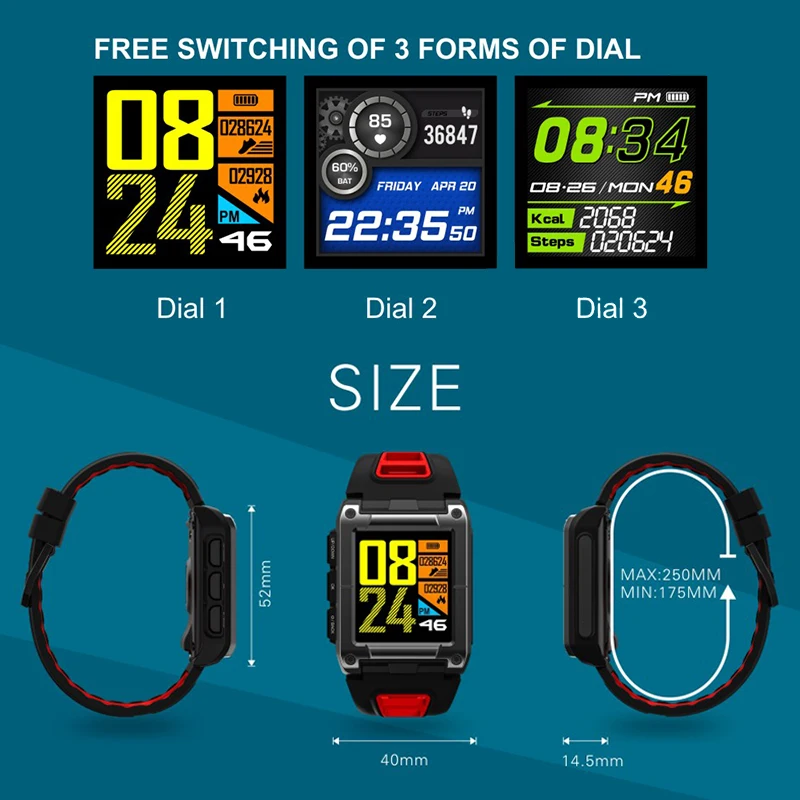 Blood Pressure Monitor Smart Watch Heart Rate Digital Tensiometer Adjustable Portable Health Care Sports Sphygmomanometer GPS 2