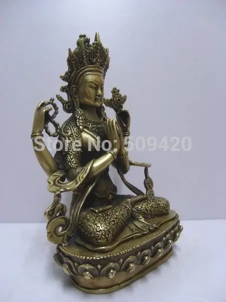 

Tibetan Buddhist bronze CHENREZIG buddha statue 20 cm 1.2 KG
