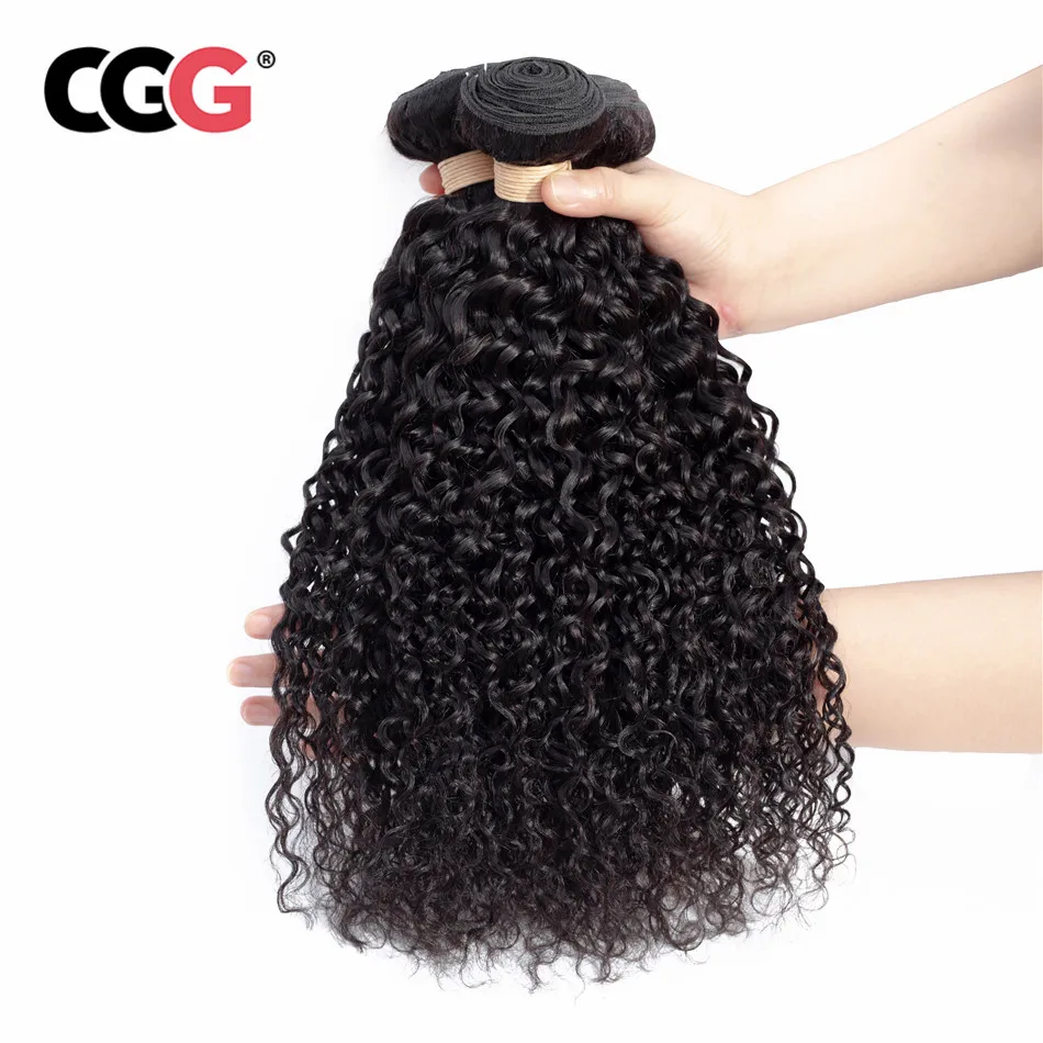 

CGG Kinky Curly Bundles Indian Human Hair 1 Bundles hair Weaves Non-Remy Hair Extensions Sew In Tangle Free Natural Color