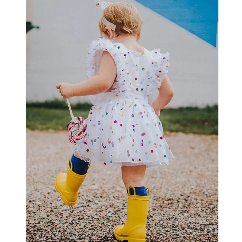 2019 New Born Baby Dress Girls Baby Girls Dress flying...