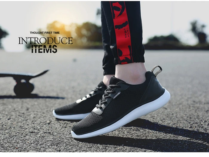 Для мужчин супер легкие спортивные кроссовки дышащая сетка уличная спортивная обувь для прогулок размера плюс EUR 48