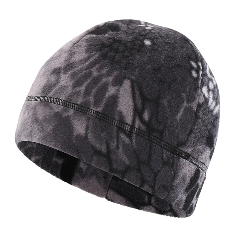 Уличная флисовая шапка для мужчин и женщин, кепка для походов, теплая ветрозащитная осенне-зимние шапки для рыбалки, велоспорта, охоты, военная тактическая Кепка