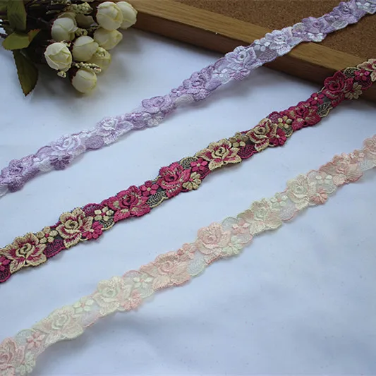 

0.984inch 2.5cm wide-3yards/lot Diy Craft Embroidered Tulle Lace trim,Mesh Lace Trim~Beautiful~ High quality