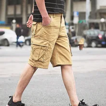 Горячие мужские полуштаны свободные мульти-карманы дышащие повседневные мужские брюки для лета SMA66