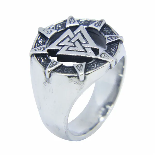 Прямая поставка размер 7~ 13 крутое кольцо байкера 316L ювелирные изделия из нержавеющей стали серебряное кольцо Thor Hammer