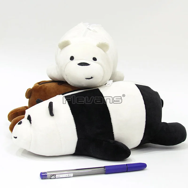 

We Bare Bears Grizzly Ice Bear Panda Plush Bag Soft Stuffed Aniaml Doll Toy 3pcs/set