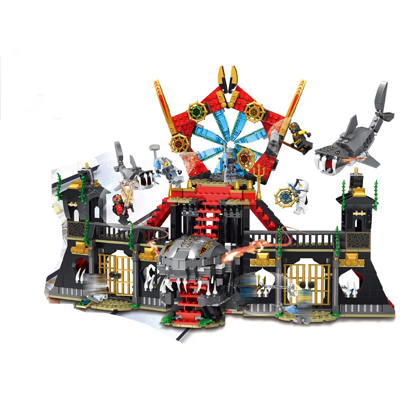 

2019 NEW ninjagolny model building blocks bricks kits The portal to the lost city of Atlantis Shark castle gift