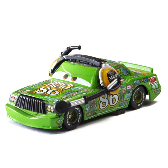 Chick Hicks 2.0 Disney Pixar Cars 2 3 Mother Lightning McQueen Mater Jackson Storm Ramirez 1:55 литая металлическая модель из сплава игрушка автомобиль подарок для ребенка - Цвет: Chick Hicks 2.0