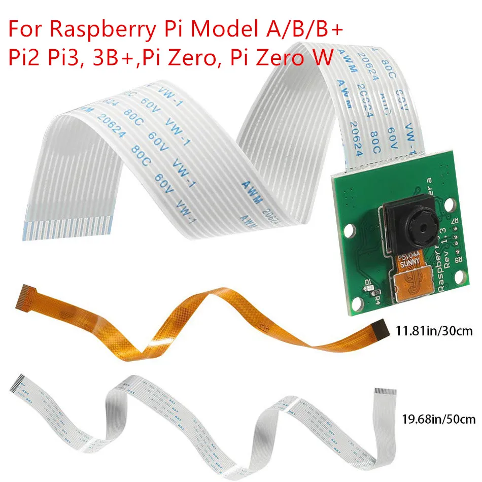 Модуль камеры Raspberry Pi 5 Мп 1080p OV5647 видеокамера с датчиком для Model A/B + 2 3 3B Zero W гибкий