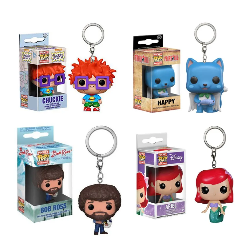 Funko POP disney Алиса Чеширский Ариэль Фея хвост Ститч это Pennywise sonic TINKER колокольчик-Брелок фигурка игрушки с коробкой