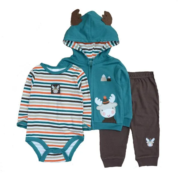 Комплекты одежды для маленьких девочек комплект одежды для новорожденных мальчиков и девочек, хлопковая детская одежда с длинными рукавами, пальто+ штаны+ боди, одежда для маленьких мальчиков - Цвет: CSL3073