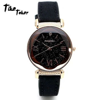 

TIke Toker,New Fashion Gogoey Brand Rose Gold Leather Watches Women ladies casual dress quartz wristwatch reloj muje Leather 8