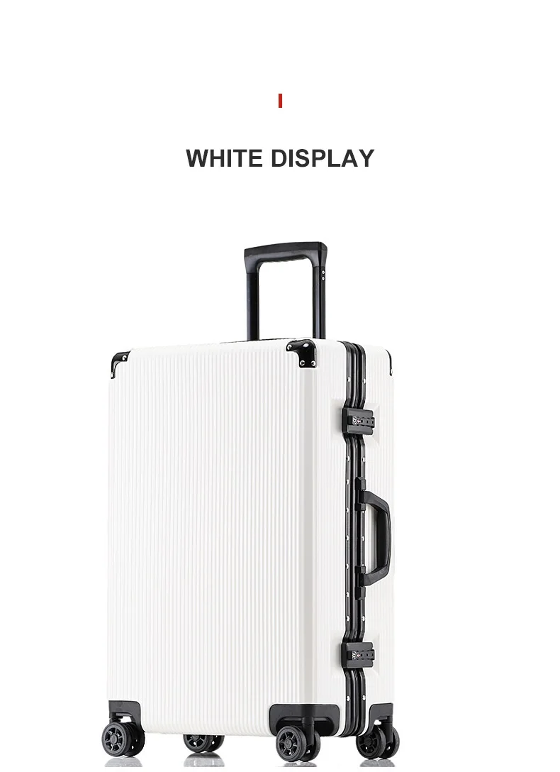 Дорожный чемодан на колесиках для багажа PC алюминиевая рама с TSA замком чемодан на колесиках с усиленным корпусом чемодан с колесиками