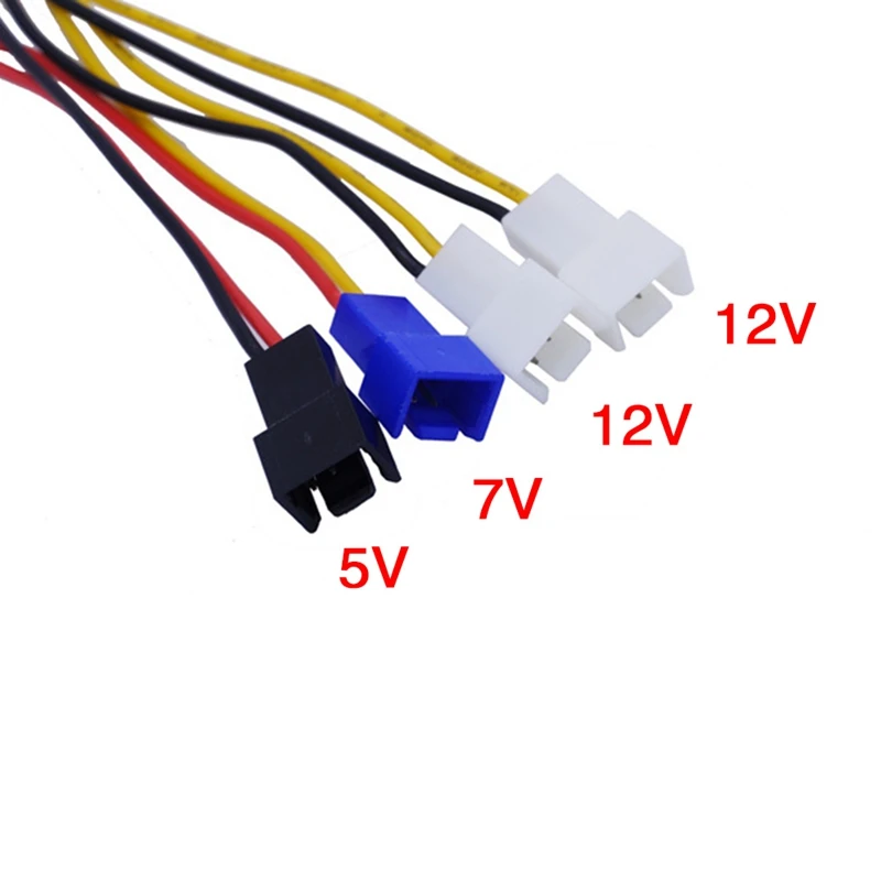 

4channels PC Cooler Wind Speed Controller For Box Processor HDD VGA Fan For PCI Temperature Regulation On Control 5V 7V 12V 3pin