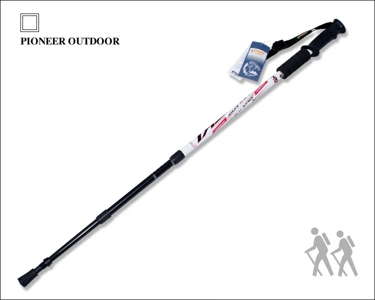 Bastões de Choque Seção Pólos Trekking Telescópica Ajustável Caminhadas Bengalas Absorvente Leve Melhor Barato 65 Cm-135 cm 3 3 Cheap Bengalas