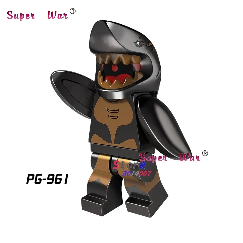 

1PCSGhost Zombie Shark Man Collection Series Pirates of the Caribbean building blocks models bricks toys for children