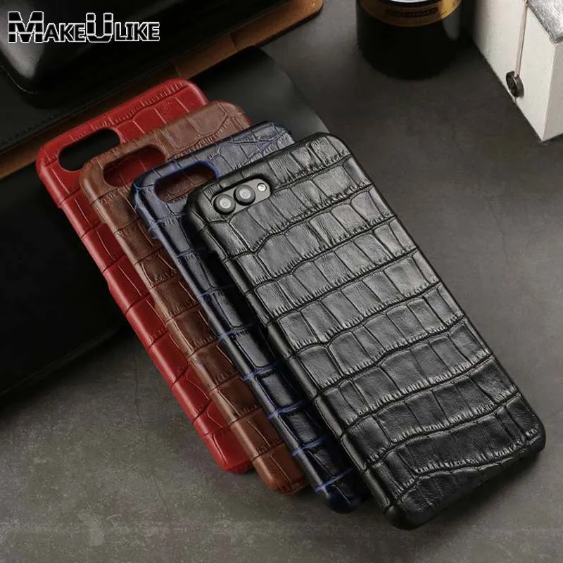 

MAKEULIKE Genuine Leather Back Case For HuaWei Honor V10 Cover Alligator Patterm Phone Bag Cases For HuaWei Honor V10 Back Case
