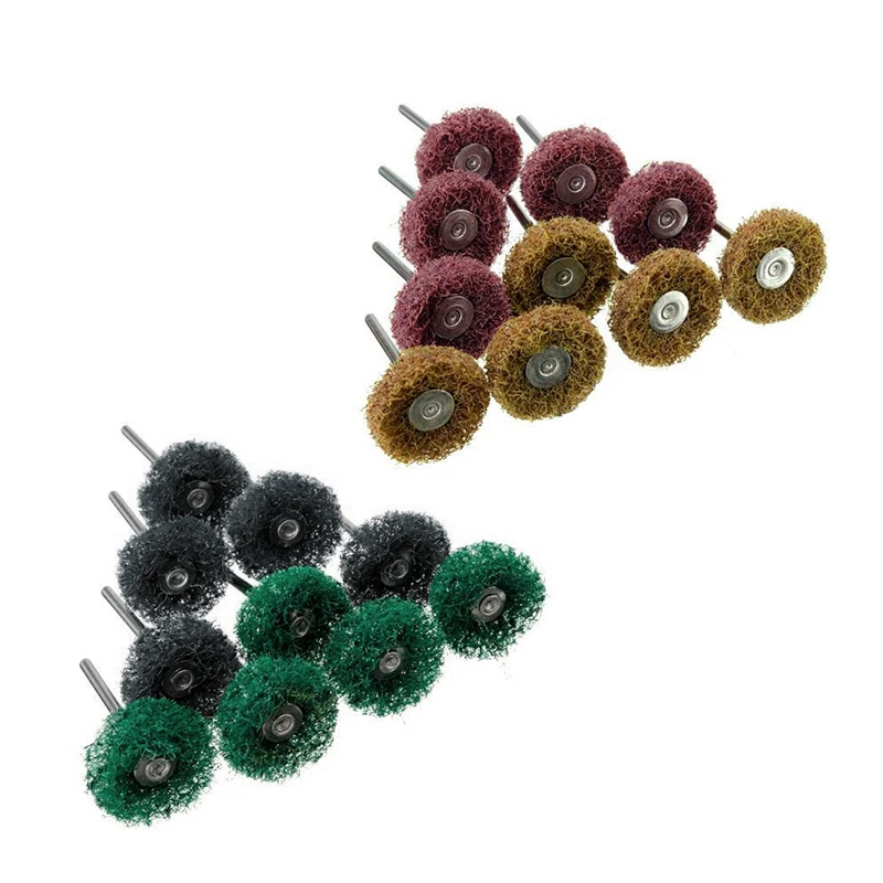 

20PCS Buffers Polishers Abrasive 1" Scotch Brite Wheels Mixed Set New Sell