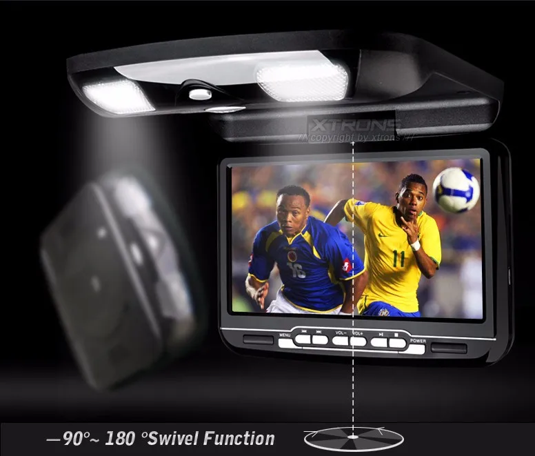 Excellent 9 Inch Black Color Flip Down Car DVD Car Roof Monitor DVD Player with 2 IR Headphones (Grey & Beige Optional) 3 Excellent 9 Inch Black Color Flip Down Car DVD Car Roof Monitor DVD Player with 2 IR Headphones (Grey & Beige Optional) 3