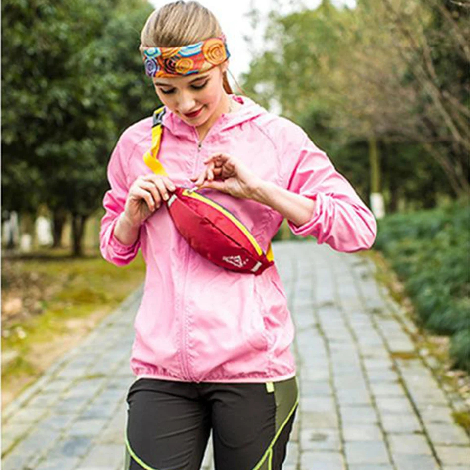Prueba de funcionamiento Bum bolsa de viaje práctico senderismo deportes Fanny Paquete de bolsa cinturón bolsa de correa ajustable deporte bolsa de cintura para la seguridad