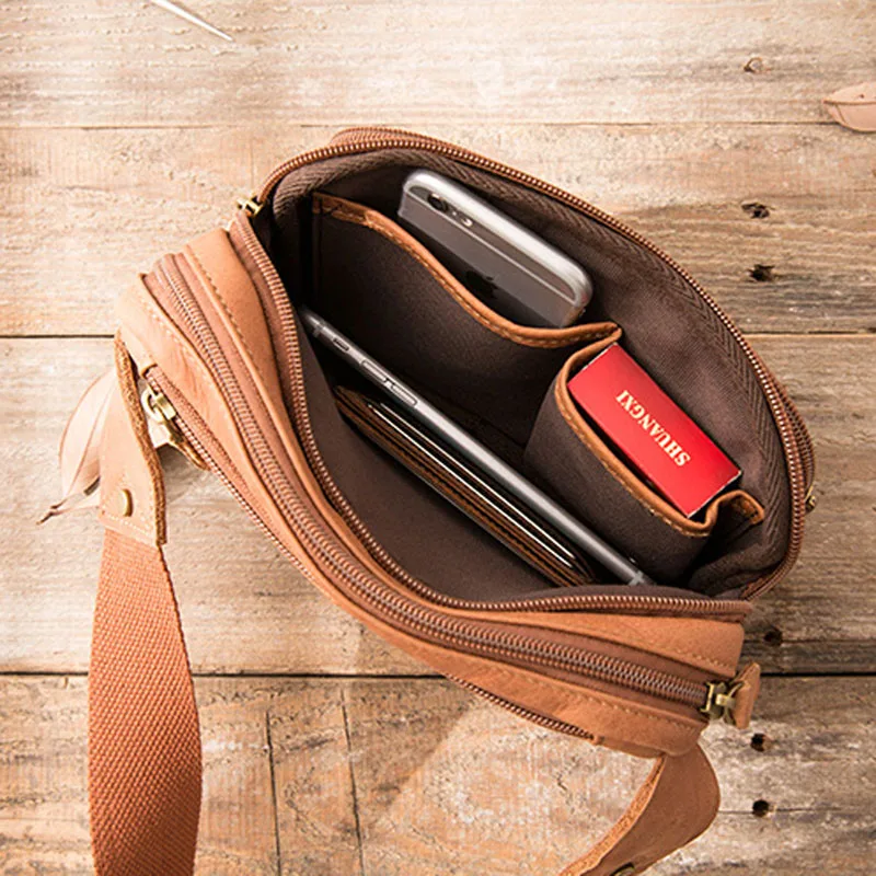 AETOO Messenger Bag Men Shoulder Bag Male Genuine Leather Men's bags Man Small Flap Casual Crossbody Bags for men handbags