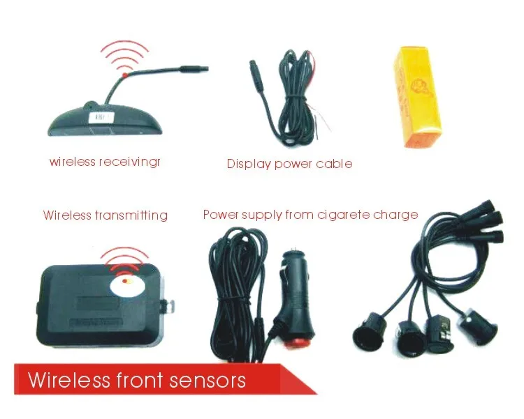 

wireless front detection car parking sensor system cigarette lighter