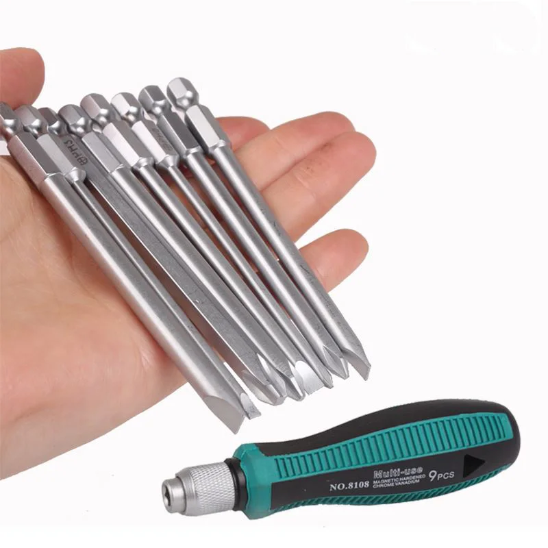 9Pcs Screwdriver Set Multi Bit Repair Tools Torx Screw Screwdrivers